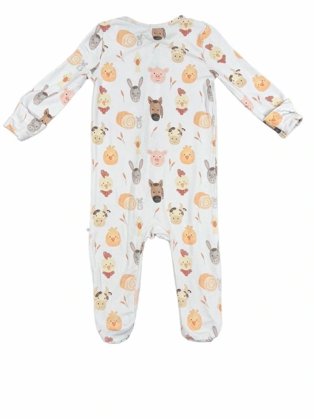 CADEN LANE Barnyard Buddies Bamboo Zipper Footie - 6-12M